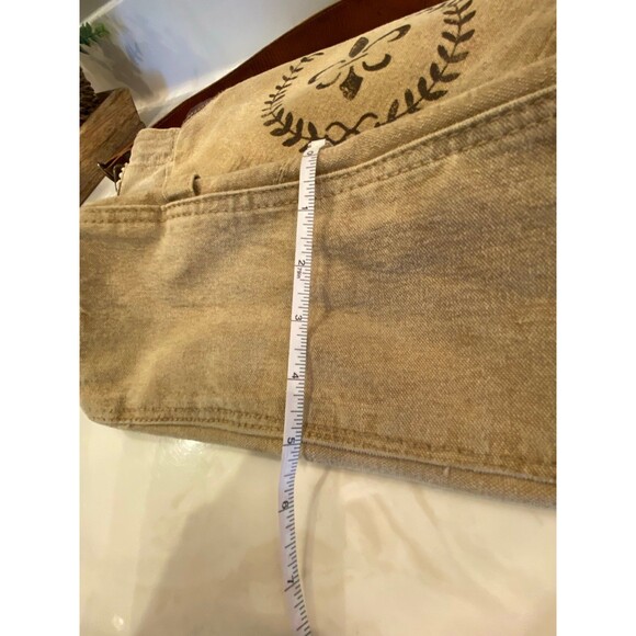 Boho Canvas & Leather Fleur De Lis Messenger Vintage Chic Look Crossbody Bag - Picture 9 of 11